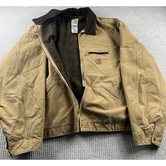 Carhartt Other - Vintage Carhartt Detroit Jacket J97 CML Brown Blanket Lined Made USA Size 4XL